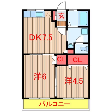 高根木戸駅 徒歩3分 4階の物件間取画像